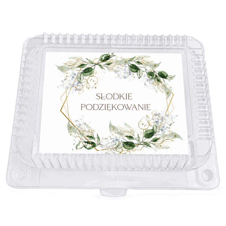 Pudełko na ciasto plastikowe Zieleń – słodkie podziękowanie dla gości